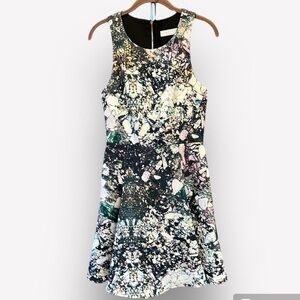 🎀🍕🪻Hunter Bell Porter Cocktail skater fit and flare Dress scuba CLOSEOUT